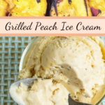 pinterest image for Grilled Peach and Mascarpone Ice Cream
