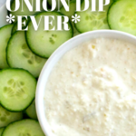 pinterest image for smoked onion dip