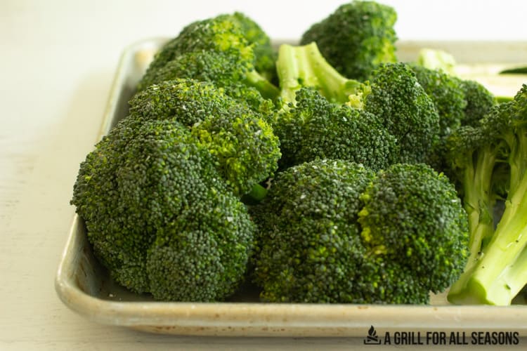 broccoli on a tray