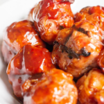 pinterest image for smoked meatballs