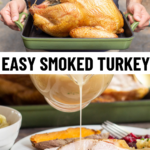 pinterest image for traeger smoked turkey