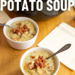 pinterest image for gluten free potato soup