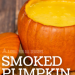pinterest image for smoked pumpkin