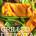 pinterest image for grilled delicata squash
