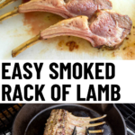 pinterest image for smoked rack of lamb