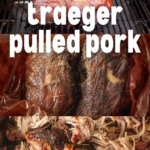 pinterest image for traeger pulled pork