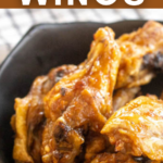 pinterest image for air fryer wings