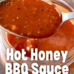 pinterest image for hot honey bbq sauce