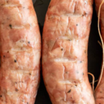 pinterest image for traeger smoked sausage