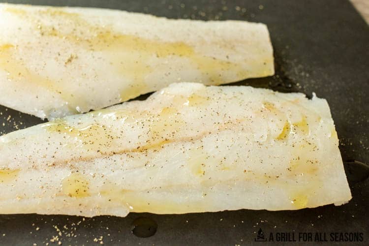 fish with olive oil salt and pepper