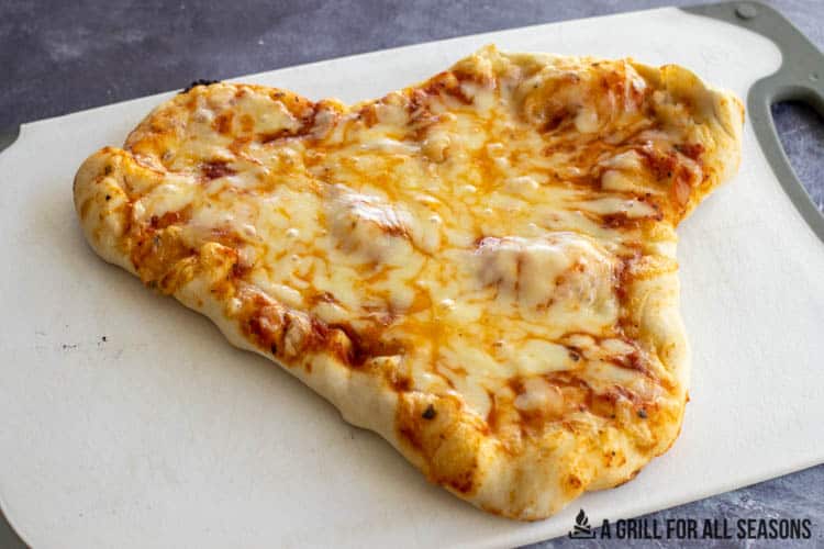 traeger pizza on cutting board