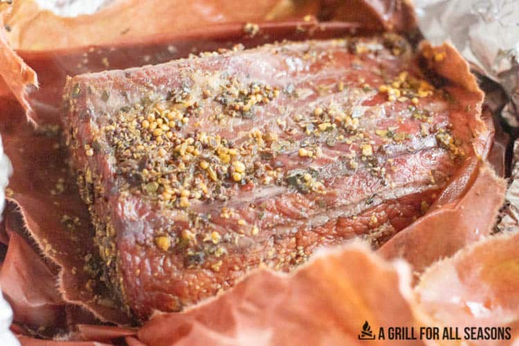 traeger corned beef on paper