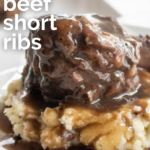 pinterest image for how to smoke beef short ribs