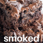 pinterest image for smoked brownies