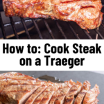 pinterest image for traeger steak