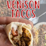 pinterest image for venison tacos