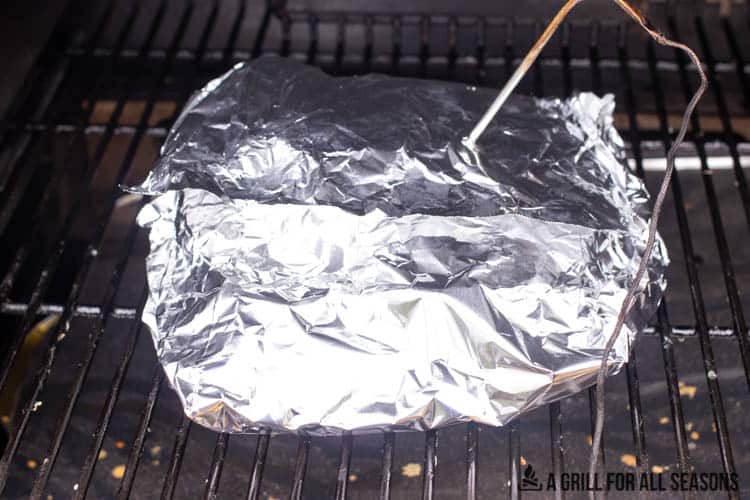 foil wrapped thighs on smoked with temperature probe