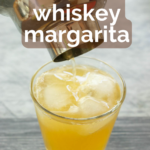 pinterest image for bourbon whiskey margarita
