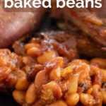 pinterest image for smoked baked beans