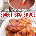 pinterest image for sweet bbq sauce recipe