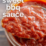 pinterest image for sweet bbq sauce recipe