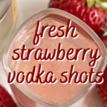 pinterest image for strawberry vodka shots
