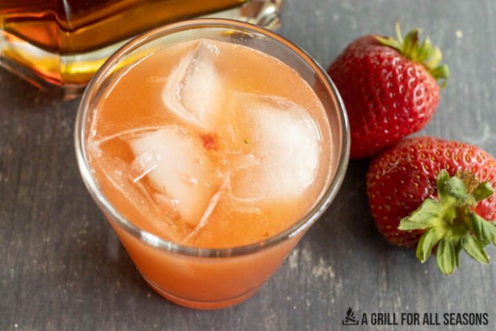 strawberry sour in small glass