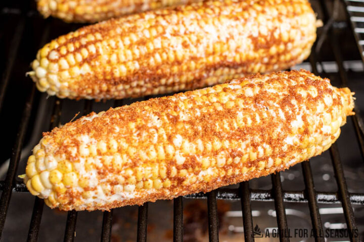 ears of corn on the traeger pellet grill