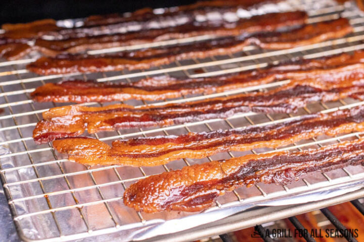 bacon jerky on wire racks