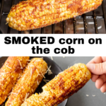 pinterest image for traeger corn on the cob