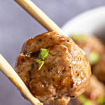 pinterest image for asian pork meatballs