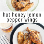 pinterest image for hot honey lemon pepper wings (1)