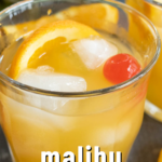 pinterest image for malibu rum punch