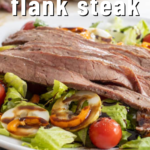 pinterest image for smoked flank steak