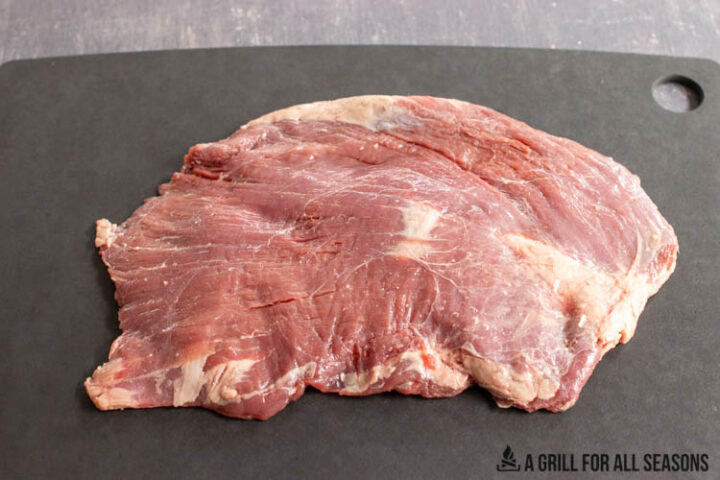 flank steak on a cutting board