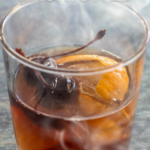 pinterest image for smoked old fashioned