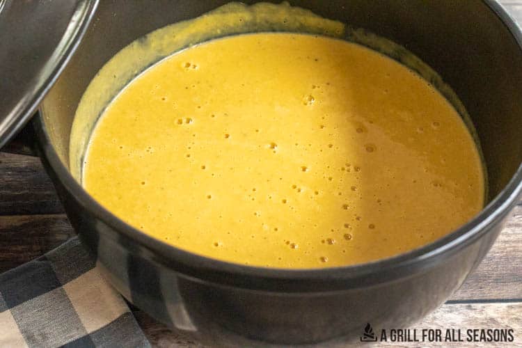 pot of smoked butternut squash soup