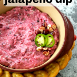 pinterest image for cranberry jalapeno dip