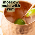 pinterest image for moscow mule with rum