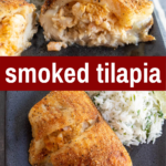 pinterest image for smoked tilapia