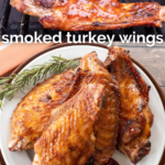 pinterest image for smoked turkey wings