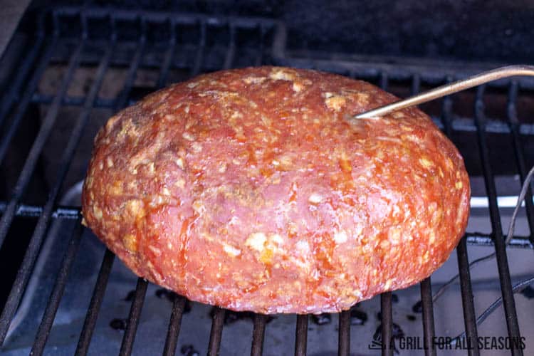 meatloaf on traeger pellet grill with