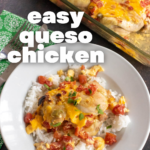 pinterest image for queso chicken