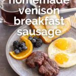 pinterest image for venison breakfast sausage