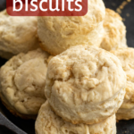 pinterest image for cast iron biscuits