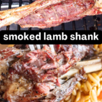 pinterest image for smoked lamb shank recipe