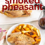 pinterest image for smoked pheasant