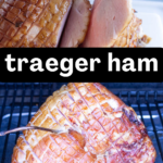 pinterest image for traeger smoked ham