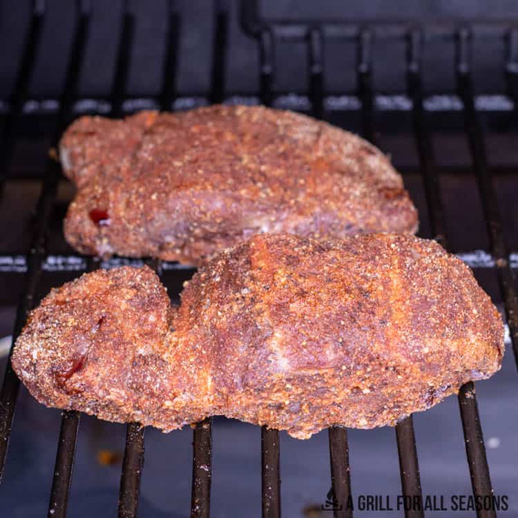 flat iron steak on traeger pellet grill