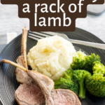pinterest image for air fryer rack of lamb (1)